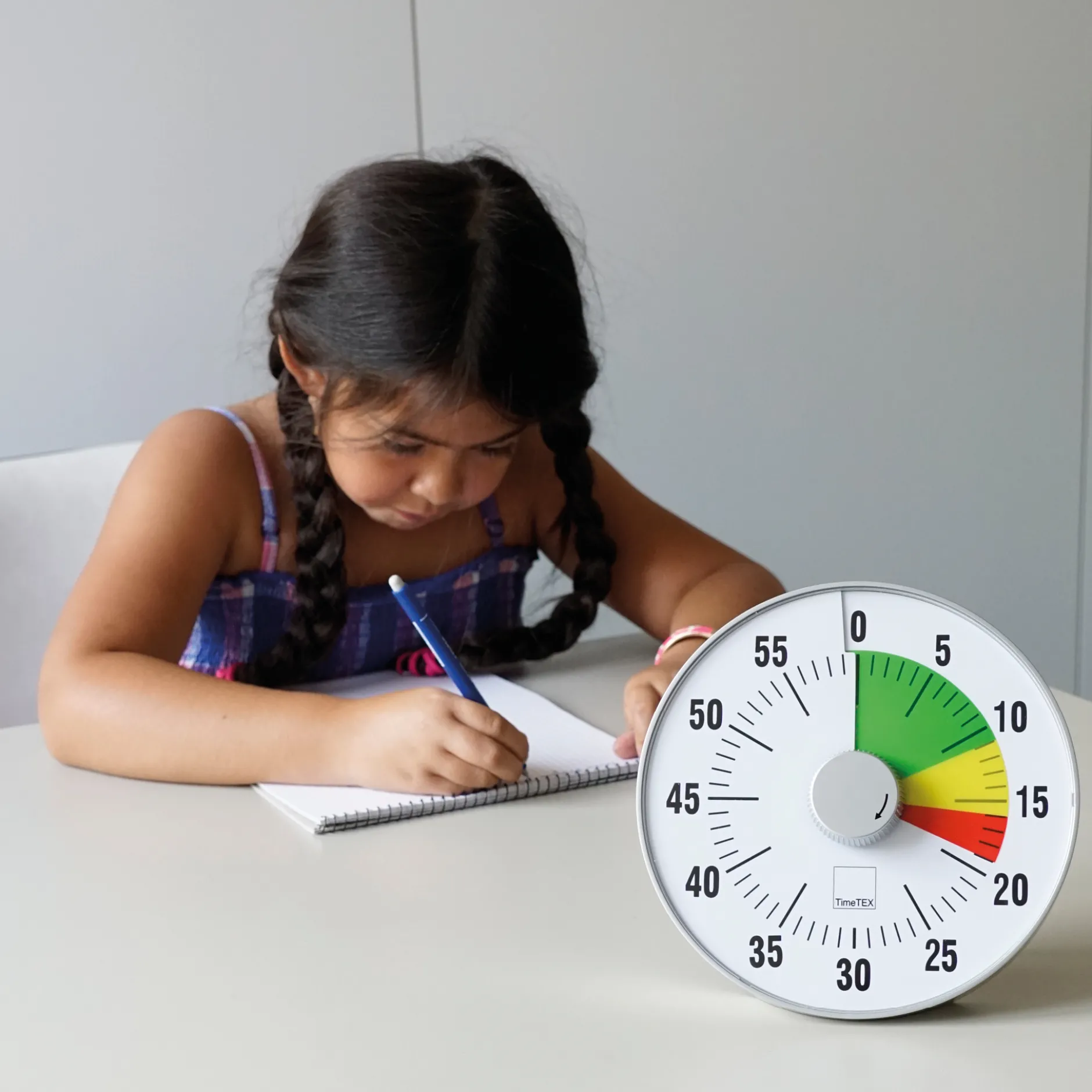 TimeTEX Zeitdauer-Uhr "lautlos" L, 19 cm ø mit Ampelscheibe