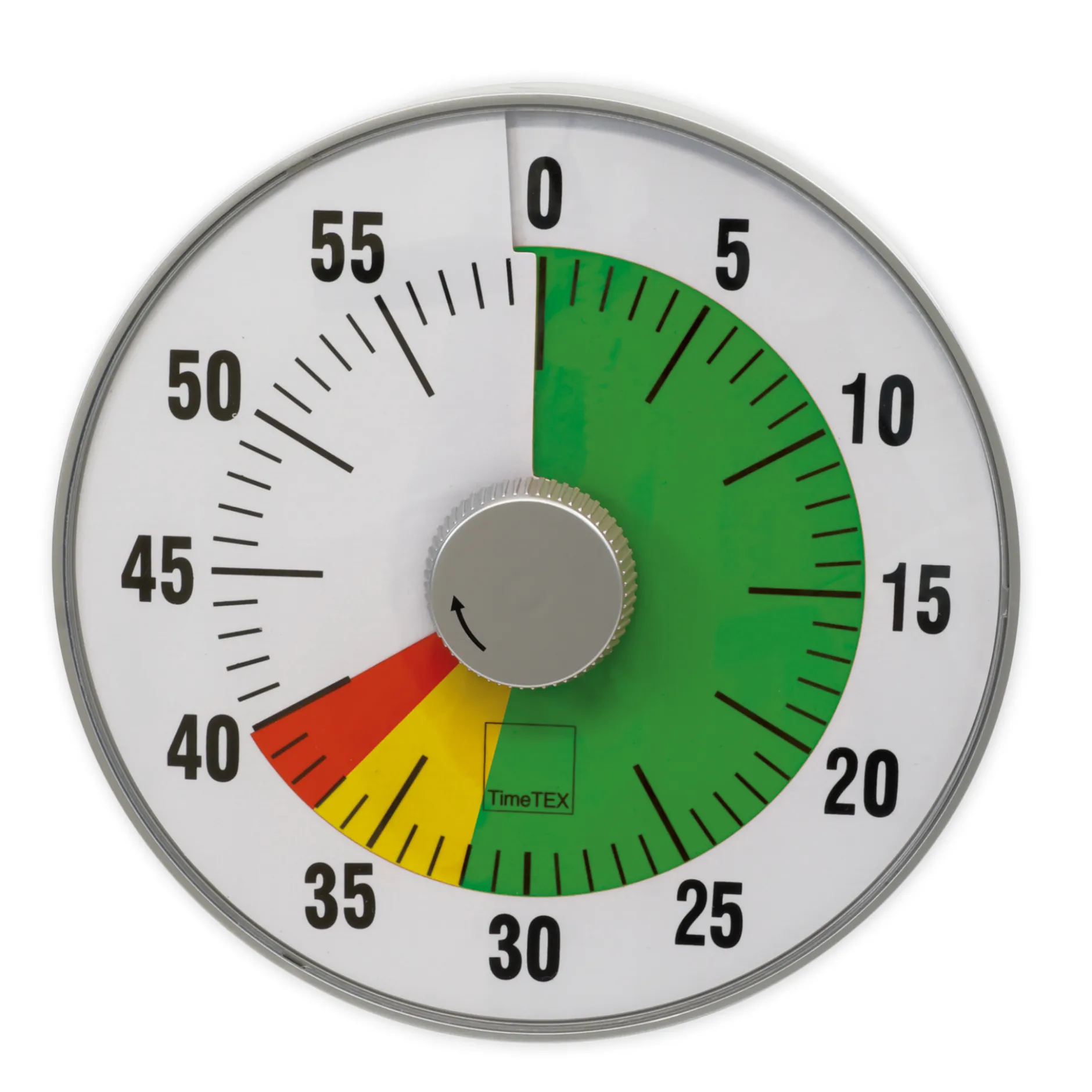 TimeTEX Zeitdauer-Uhr "lautlos" L, 19 cm ø mit Ampelscheibe