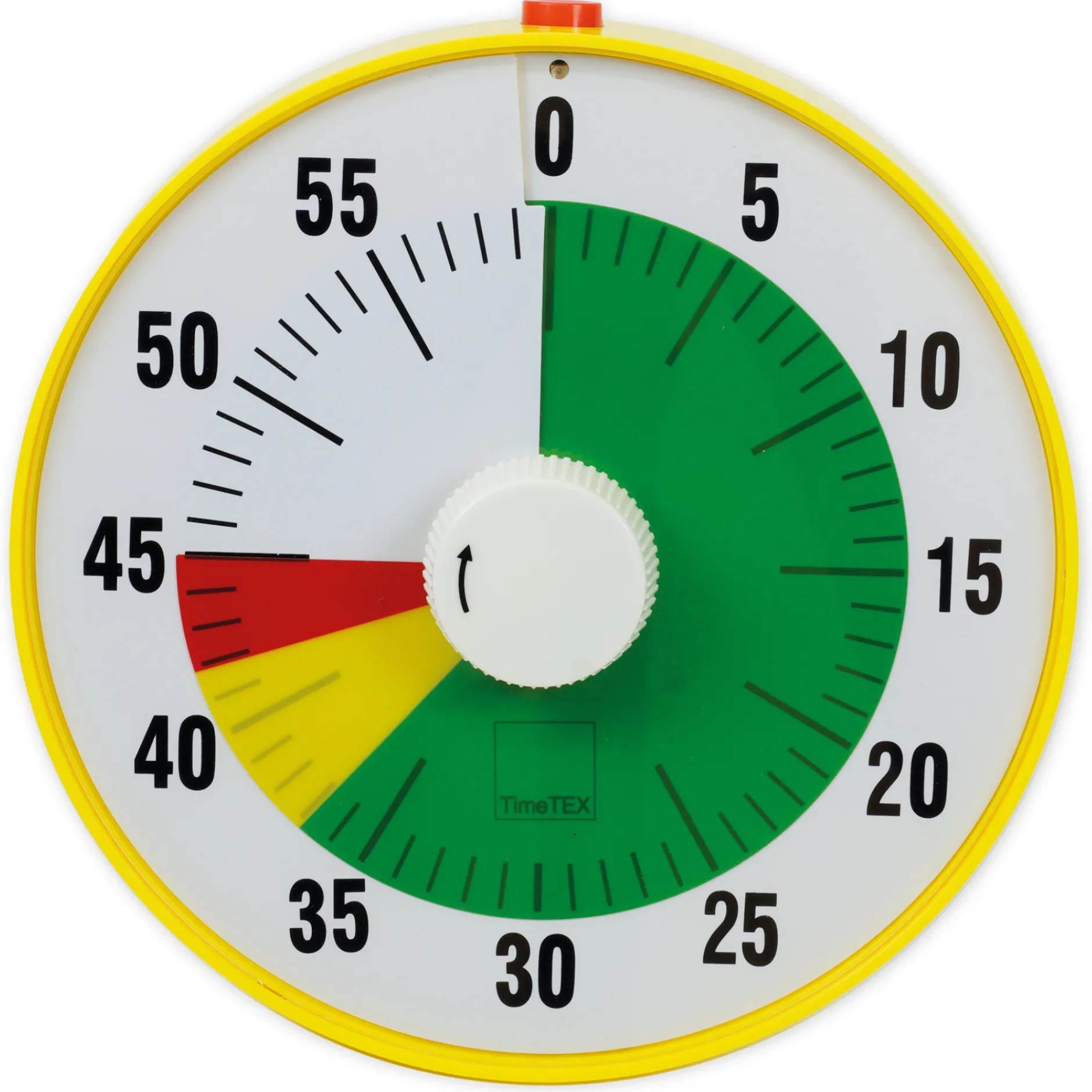 TimeTEX Zeitdauer-Uhr "lautlos" L, 19 cm ø, mit Ampelscheibe + Pausentaste