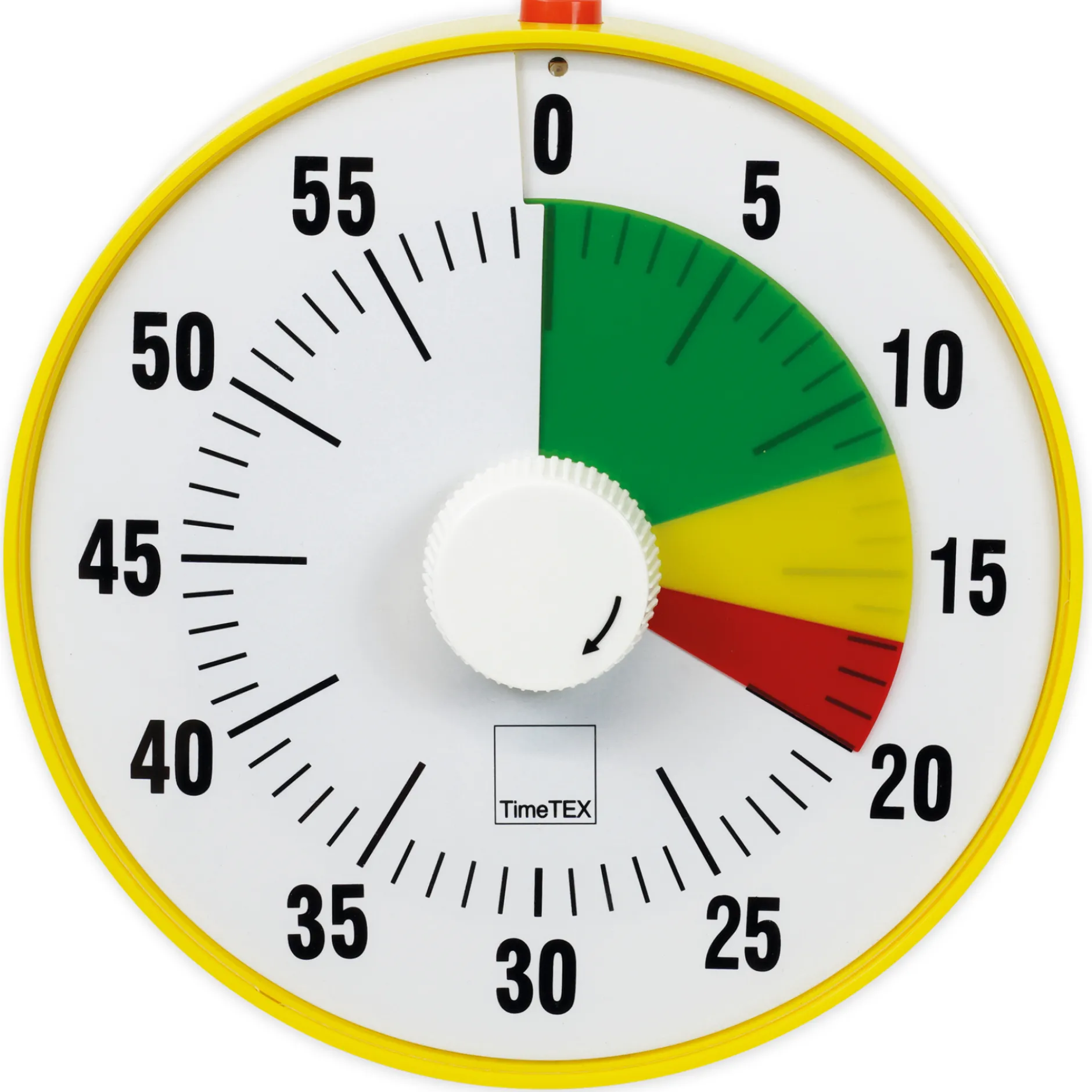 TimeTEX Zeitdauer-Uhr "lautlos" L, 19 cm ø, mit Ampelscheibe + Pausentaste