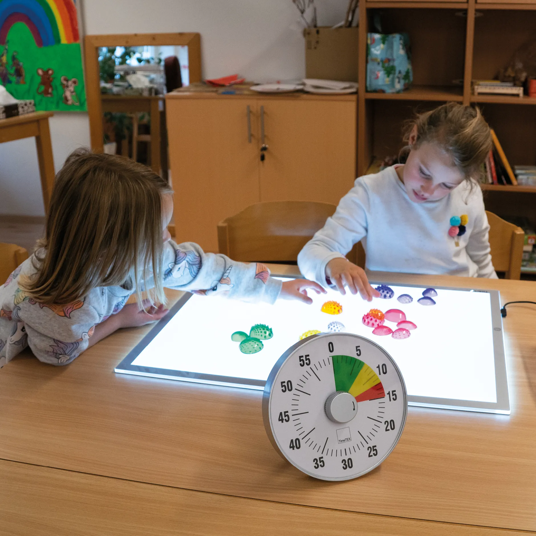 TimeTEX Zeitdauer-Uhr "lautlos" XL, 32 cm ø mit Ampelscheibe