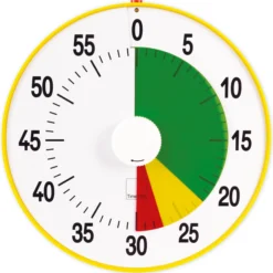 TimeTEX Zeitdauer-Uhr "lautlos" XL, 32 cm ø, mit Ampelscheibe + Pausentaste