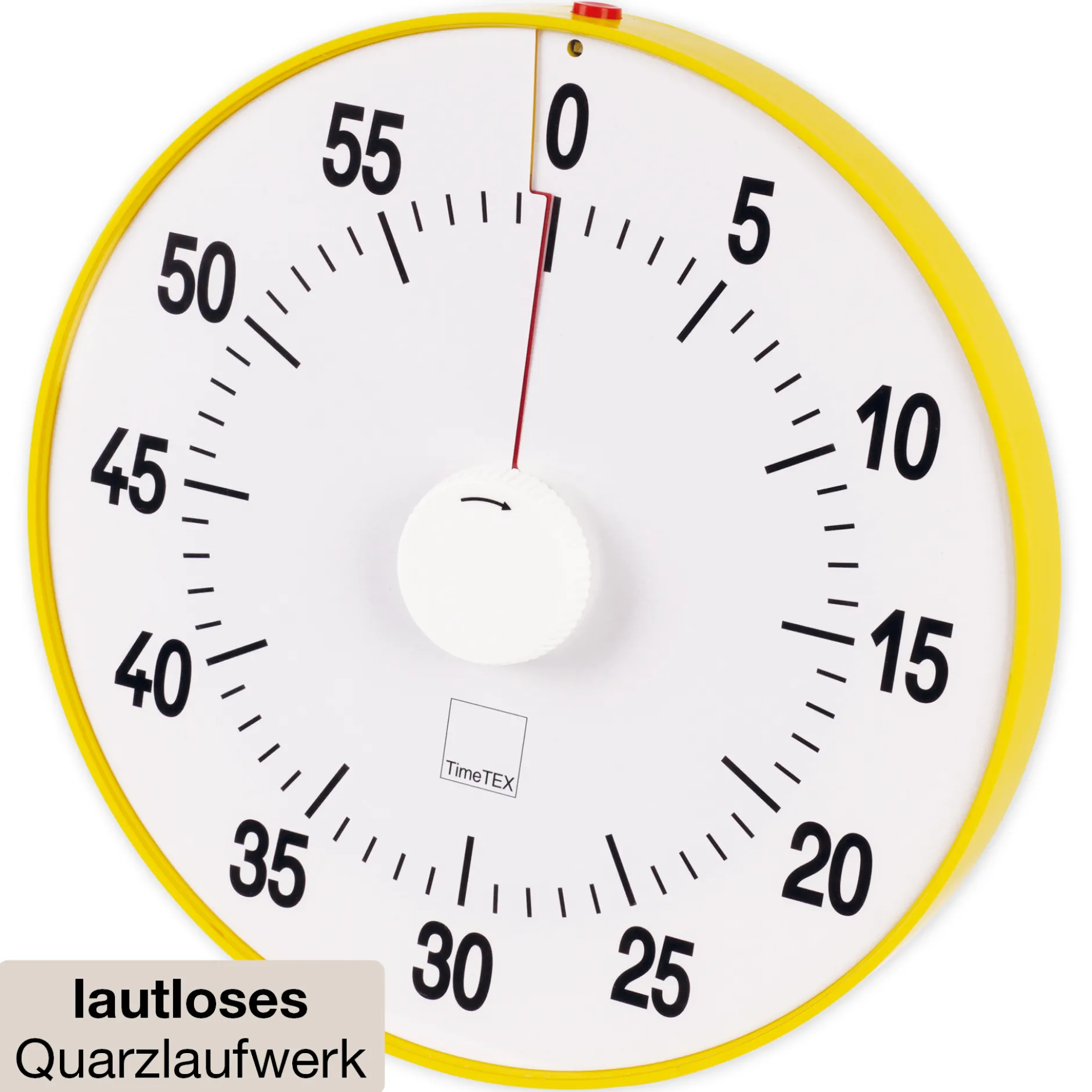TimeTEX Zeitdauer-Uhr "lautlos" XL, 32 cm ø, mit Ampelscheibe + Pausentaste