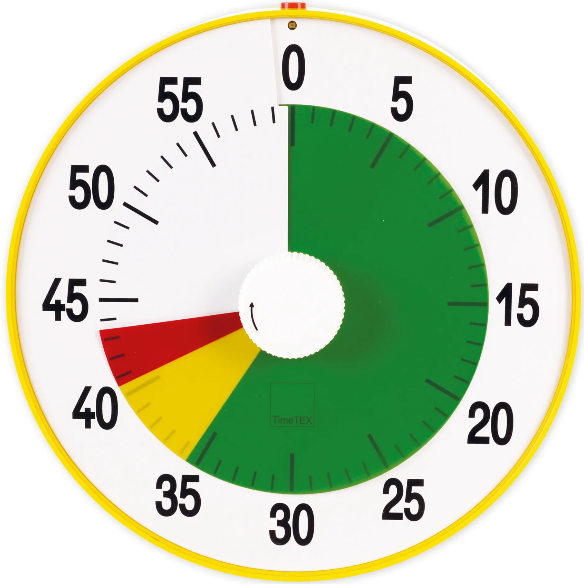 TimeTEX Zeitdauer-Uhr "lautlos" XL, 32 cm ø, mit Ampelscheibe + Pausentaste