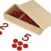 TimeTEX Ziffern und Chips, in Holzbox "Montessori Premium"