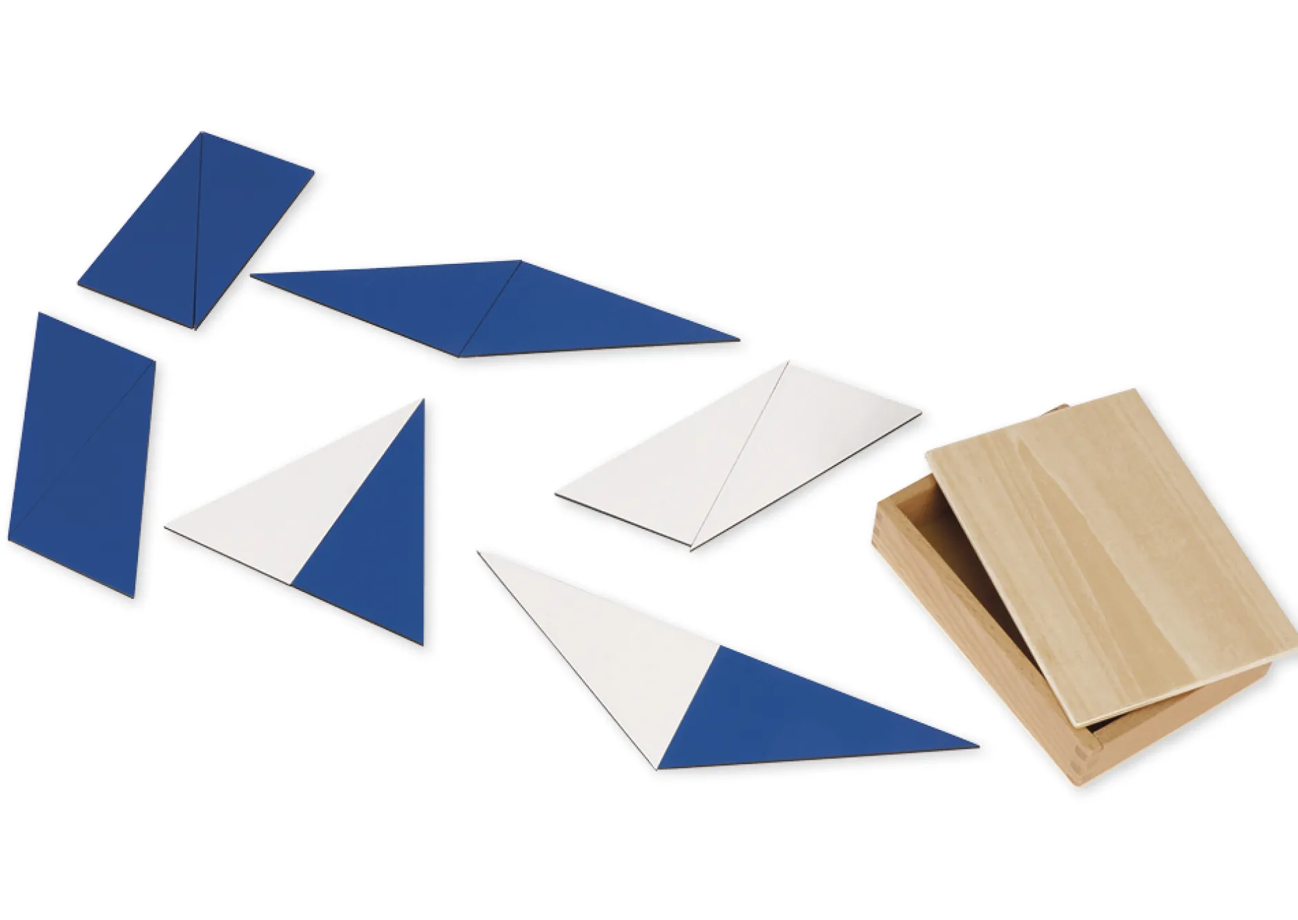 TimeTEX Zwölf Blaue Dreiecke "Montessori Premium"