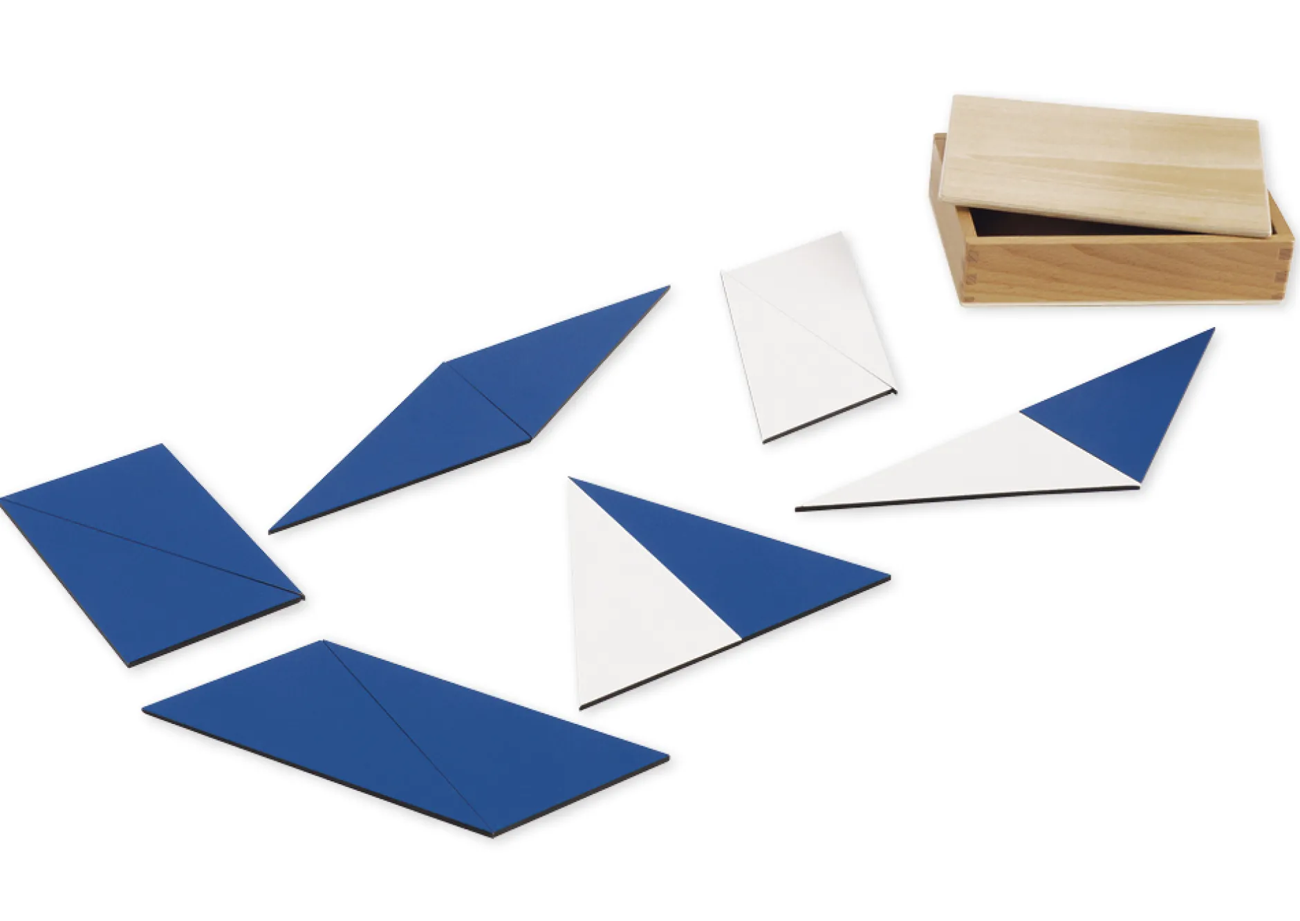TimeTEX Zwölf Blaue Dreiecke "Montessori Premium"