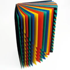 Tisch-Fächermappe 1-12 aus Pappe A4, farbig mit Verschlussgummi