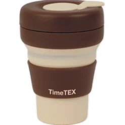 Trinkbecher mit Deckel aus Silikon, faltbar, 355 ml