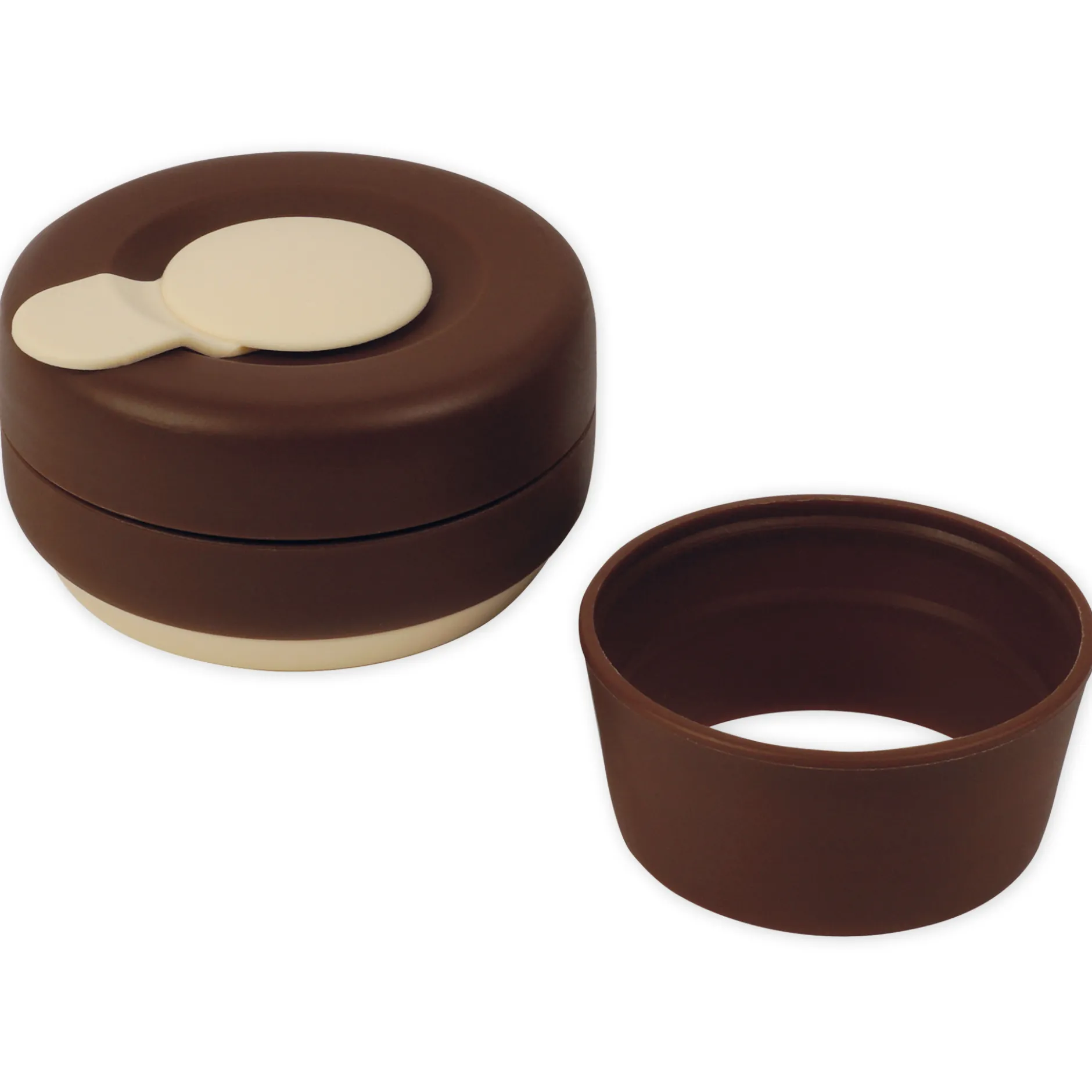 Trinkbecher mit Deckel aus Silikon, faltbar, 355 ml