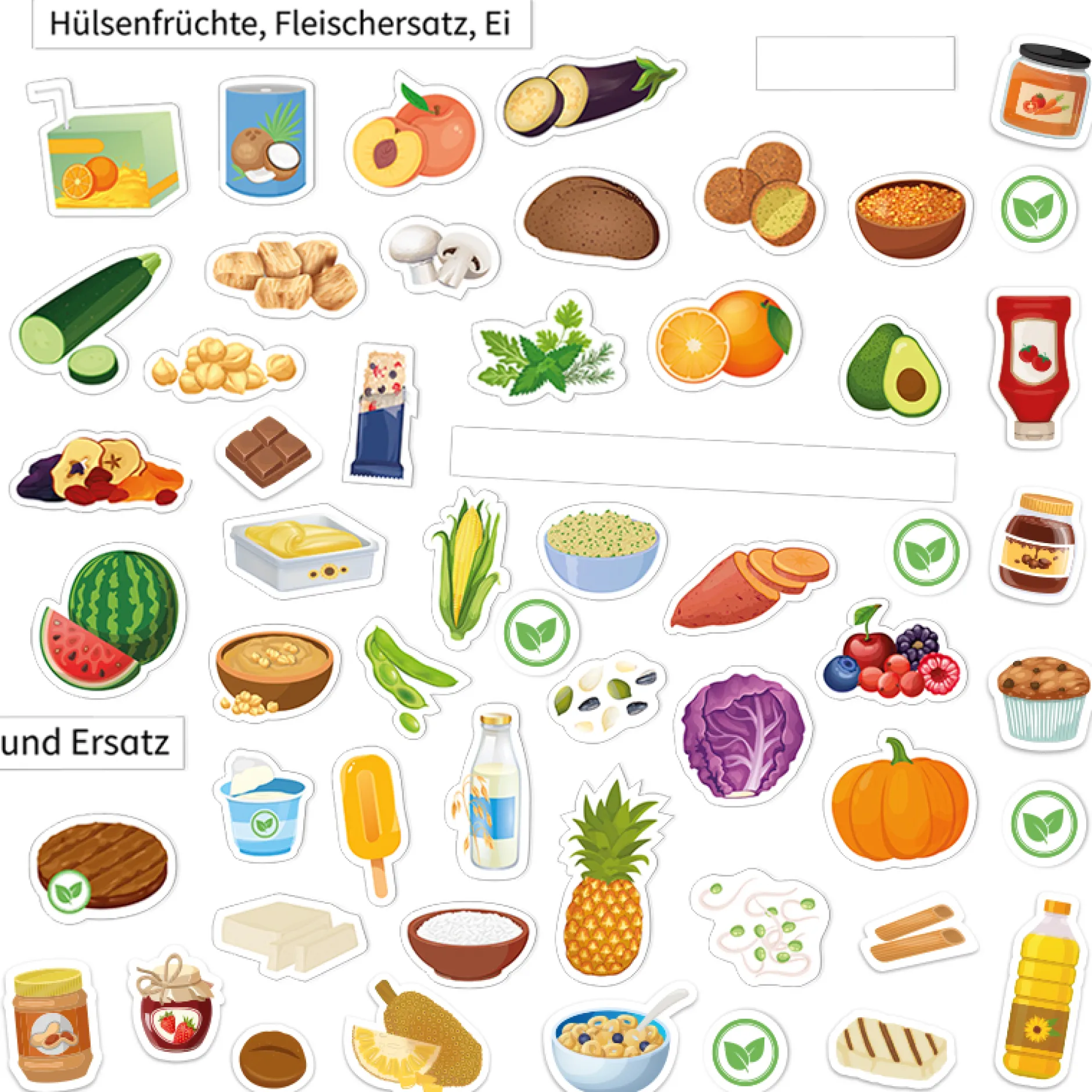 Vegetarische & vegane Ernährung, magnetisch, 57-tlg.
