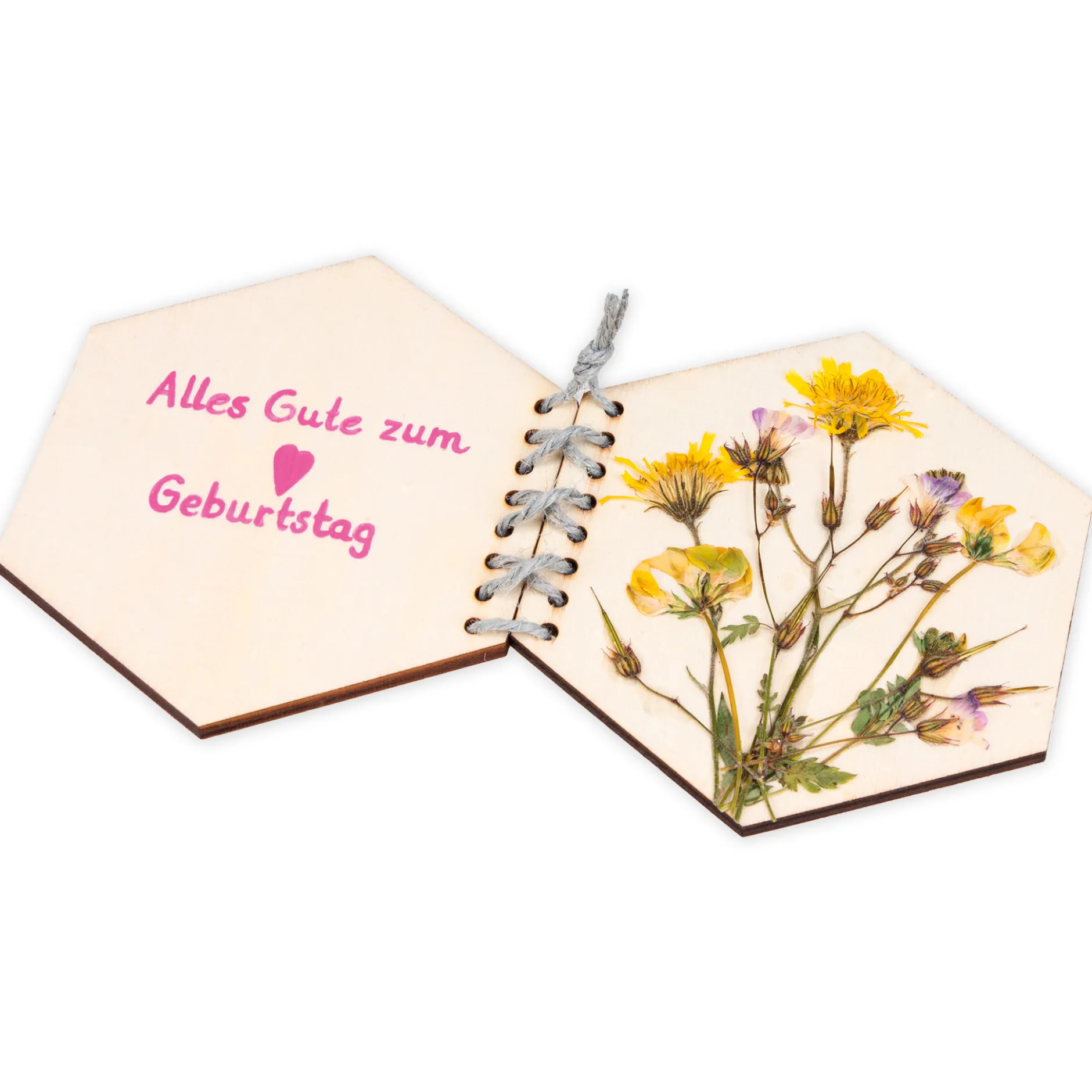 Web- und Fädelwaben aus Holz, 8 Stück