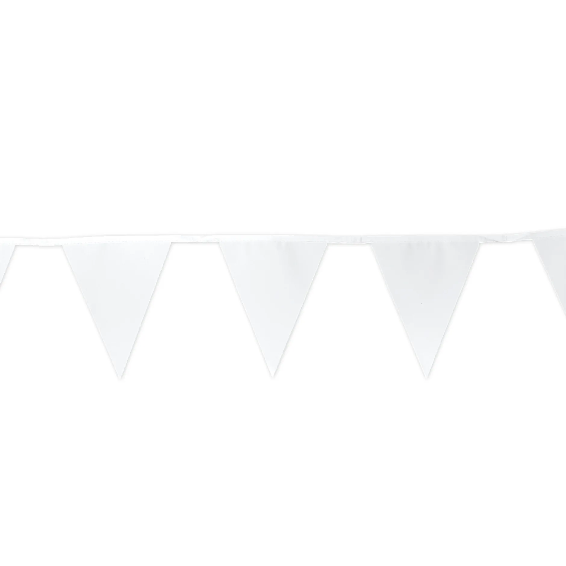 Wimpel-Kette aus Papier, weiß, 2 Stück