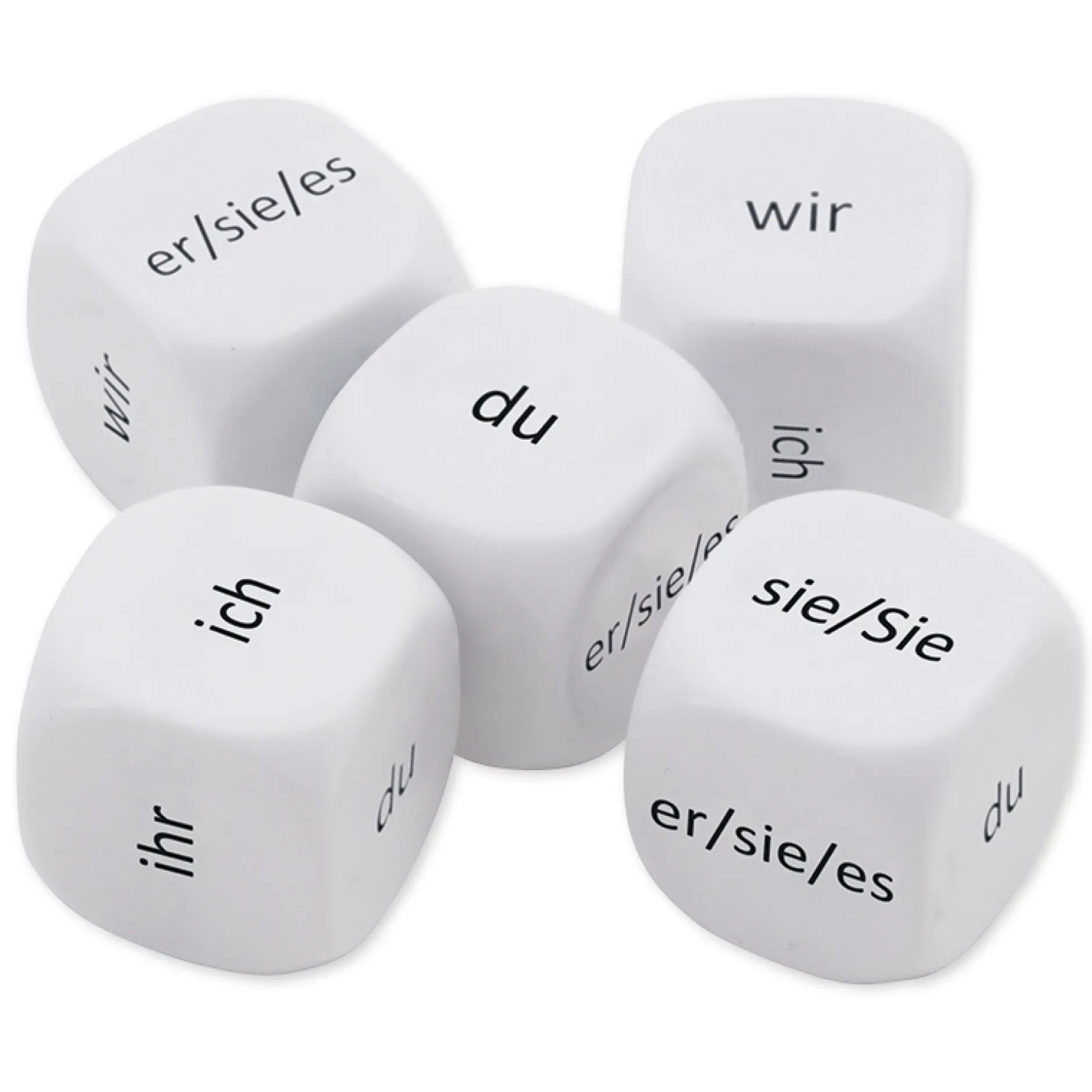 Würfel-Set Deutsch "Personalpronomen" 5-tlg., 16 mm