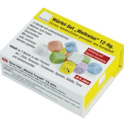 Würfel-Set "Weltreise", 12-tlg., 20 mm in Box
