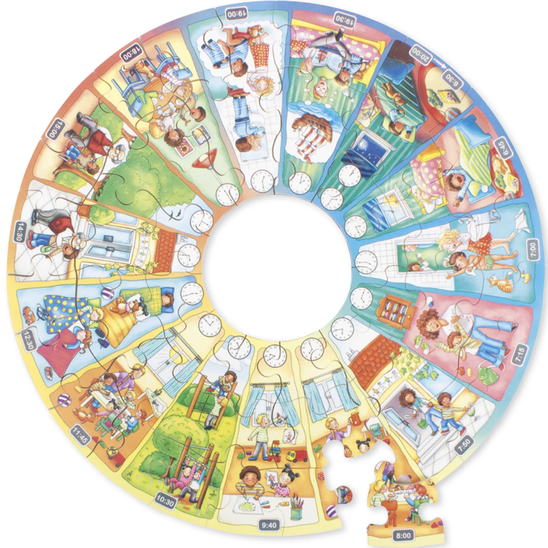 XXL-Lernpuzzle "Mein Tag", 51-tlg.