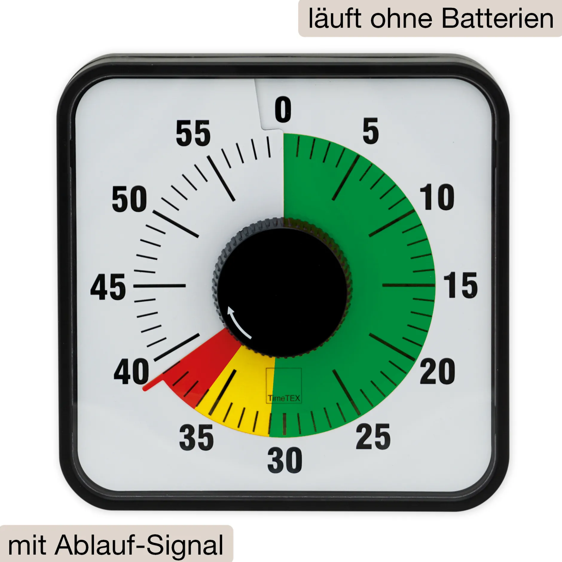 Zeitdauer-Uhr "Automatik" magnetisch, 19x19 cm, mit Ampelscheibe