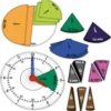 Zeit- und Bruchrechen-Uhr magnetisch, 67-tlg.